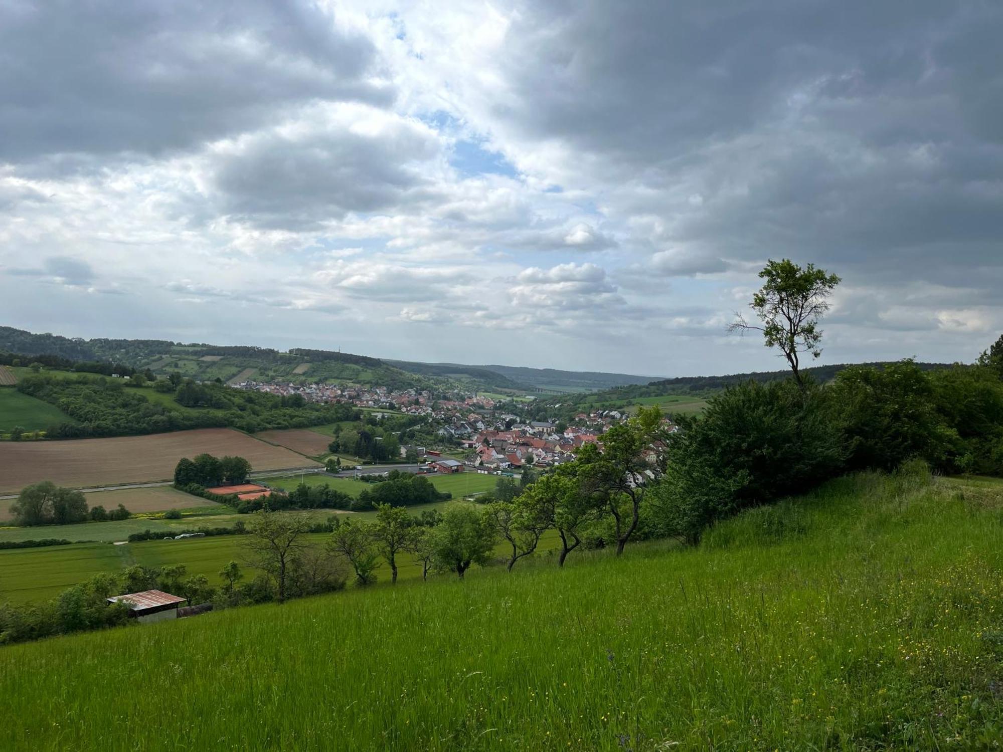 Ferienhaus Weinbergblick - Nahe Wuerzburg - 2 Schlafzimmer - Familienfreundlich - Terrasse Unterleinach Buitenkant foto